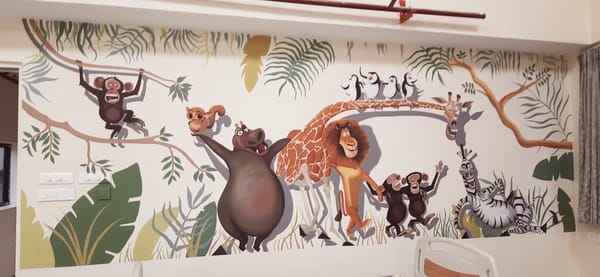 Wall art at Subishi Bliss villa, Mokila.